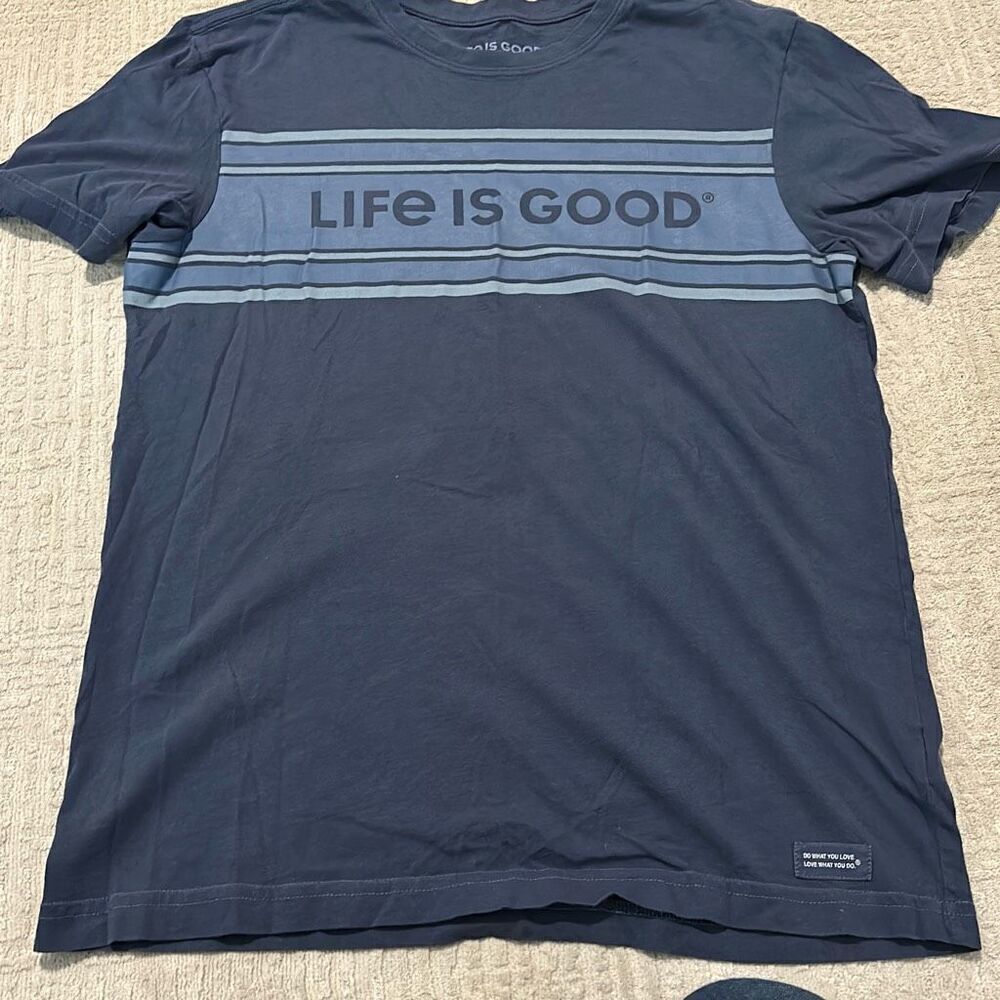 Life is Good Seam Stripes Crusher-LITE Tee Men’s Size M